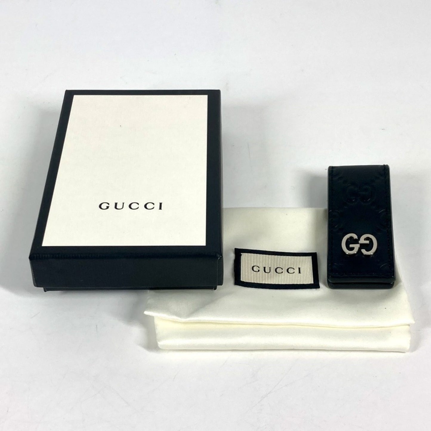 Gucci Black Leather Money Clip ( )