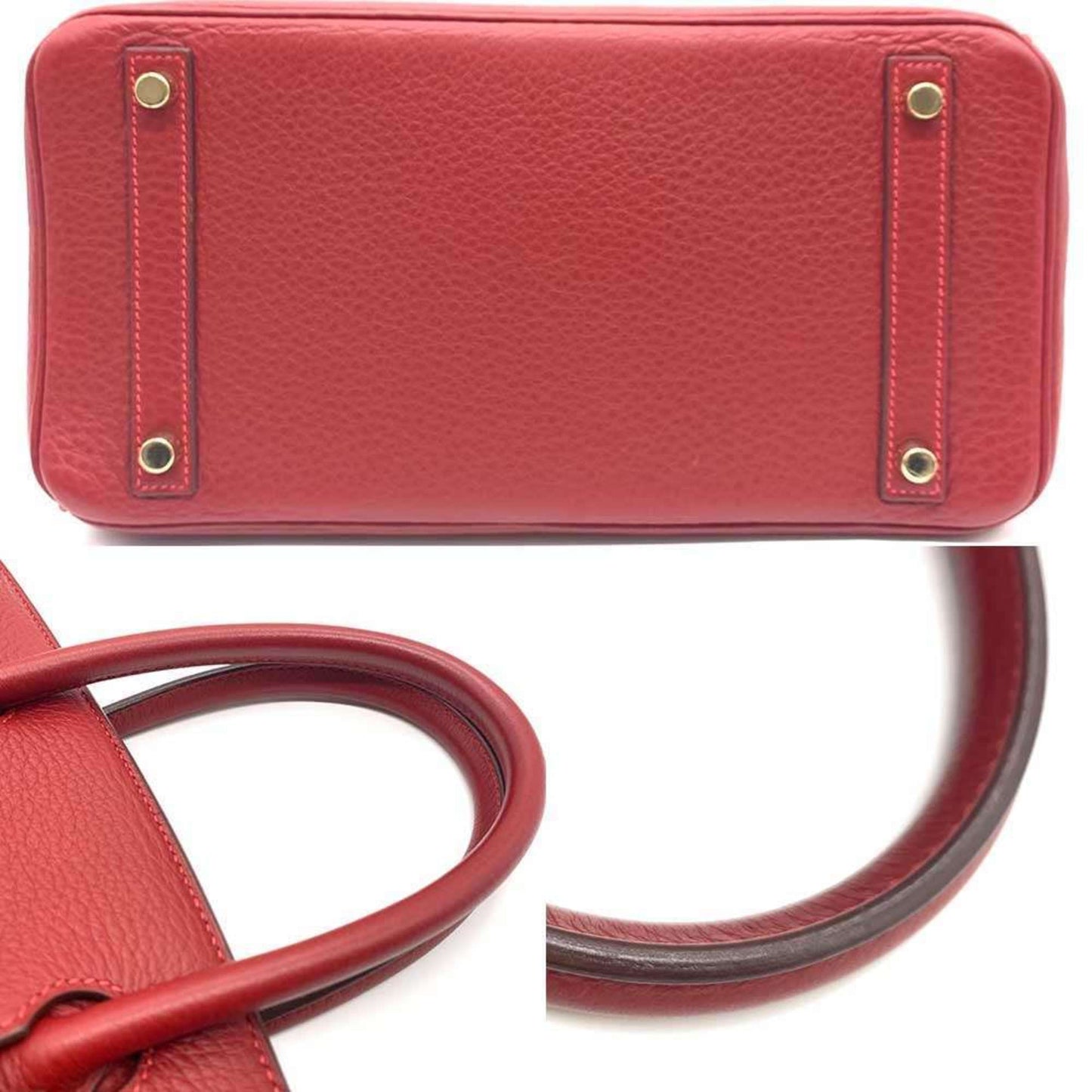 Hermes Red Color Ardennes Leather Handbag ( )