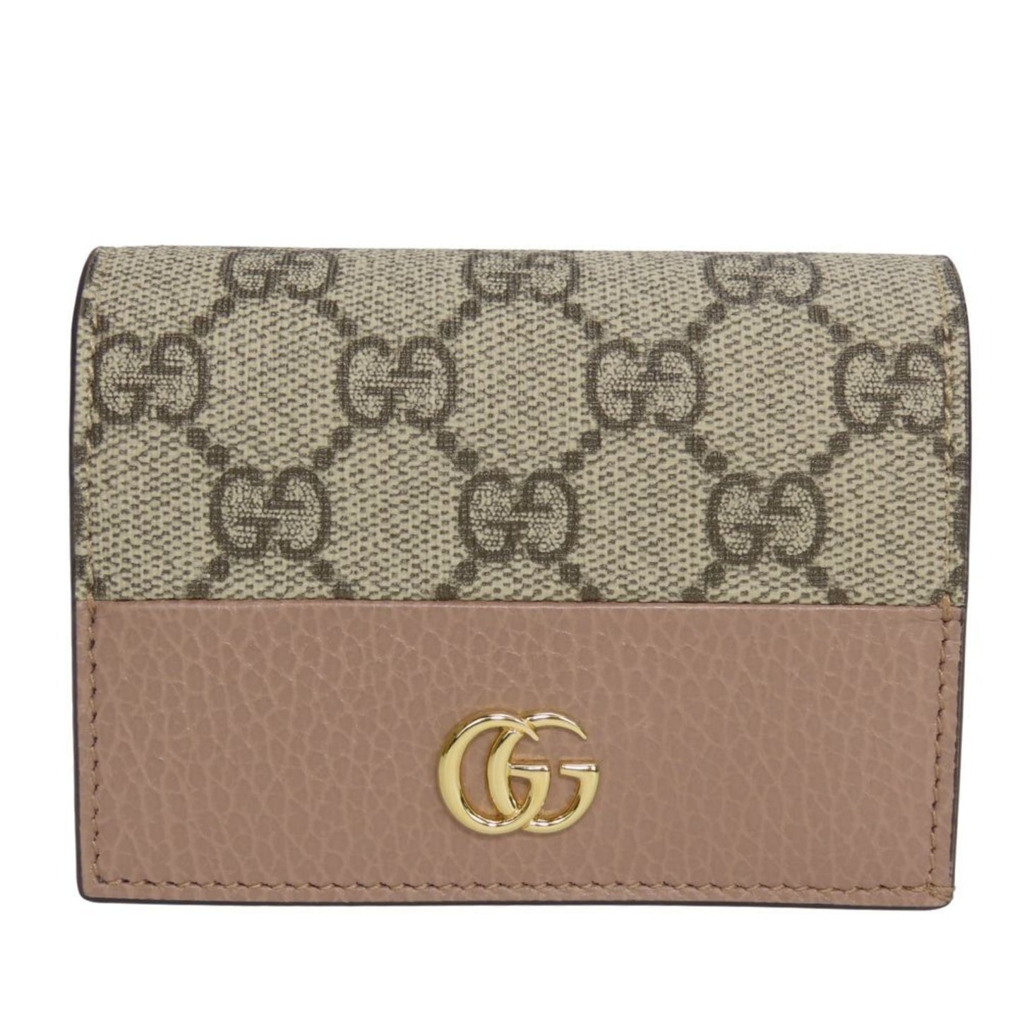 Gucci Beige Dusty Pink Gg Supreme Leather Wallet (Bi-Fold) ( )