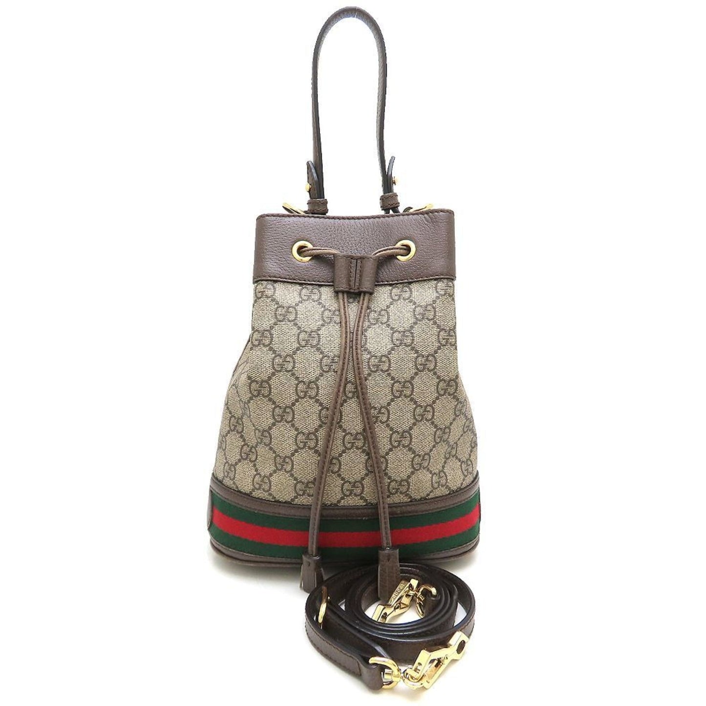 Gucci Beige Brown Gg Supreme Leather Handbag ( )