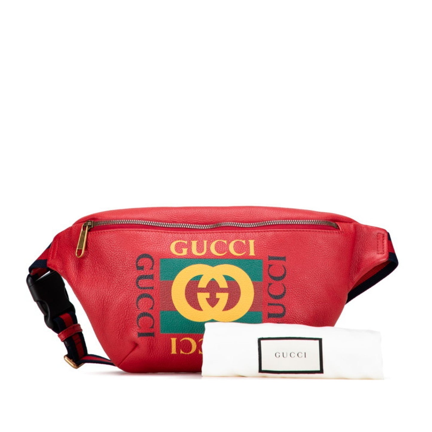 Gucci Sherry Line Red Color Leather Fanny Pack ( )