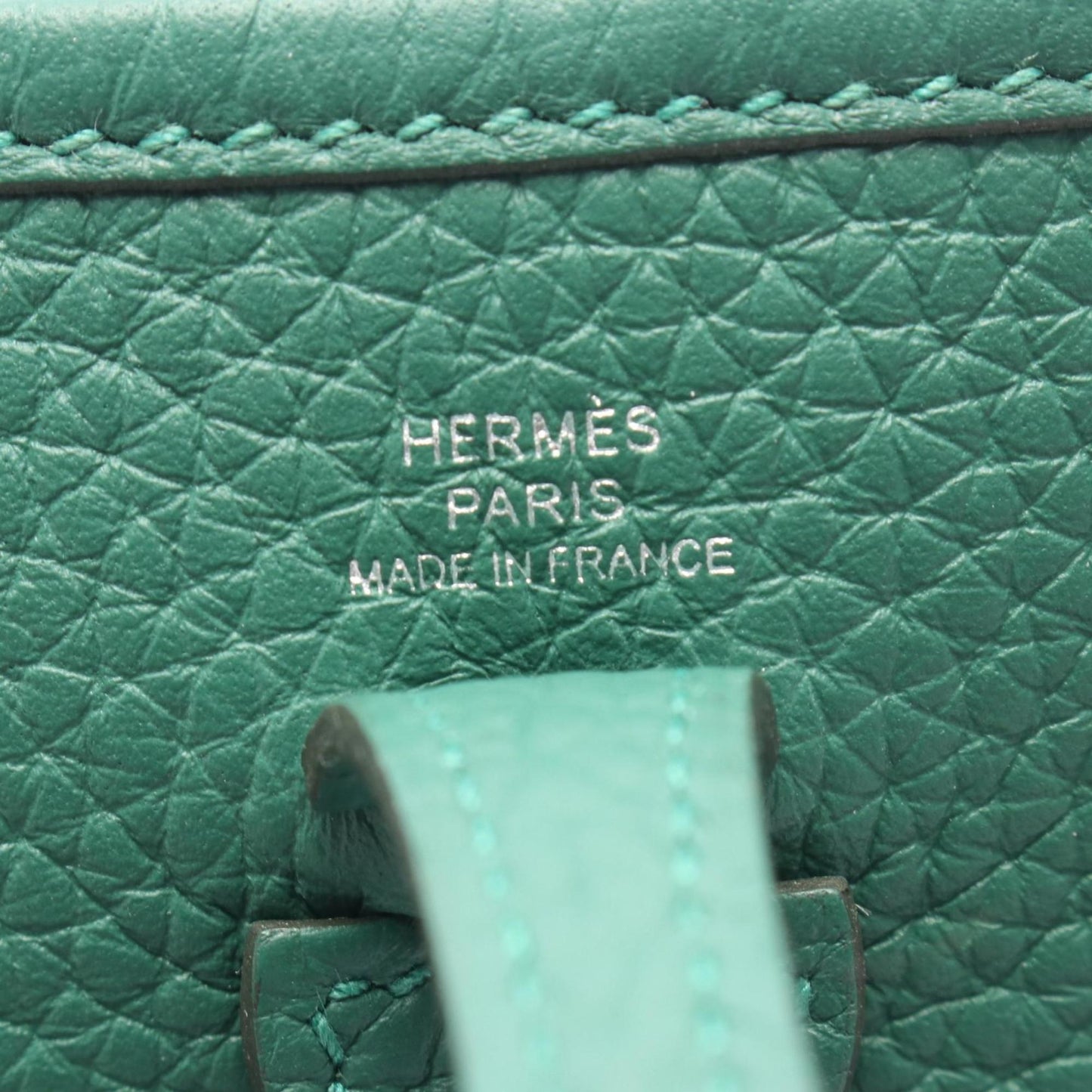 Hermes Green Taurillon Clemence Leather Shoulder Bag ( )