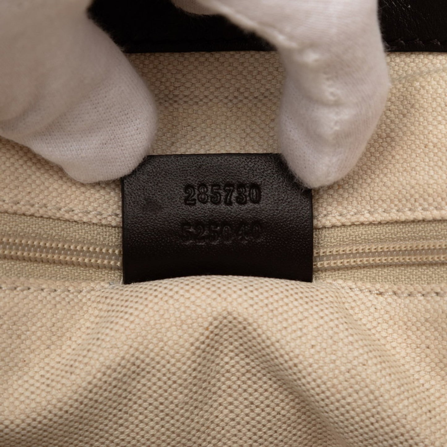 Gucci Beige Brown Canvas Leather Shoulder Bag Tote Bag ( )