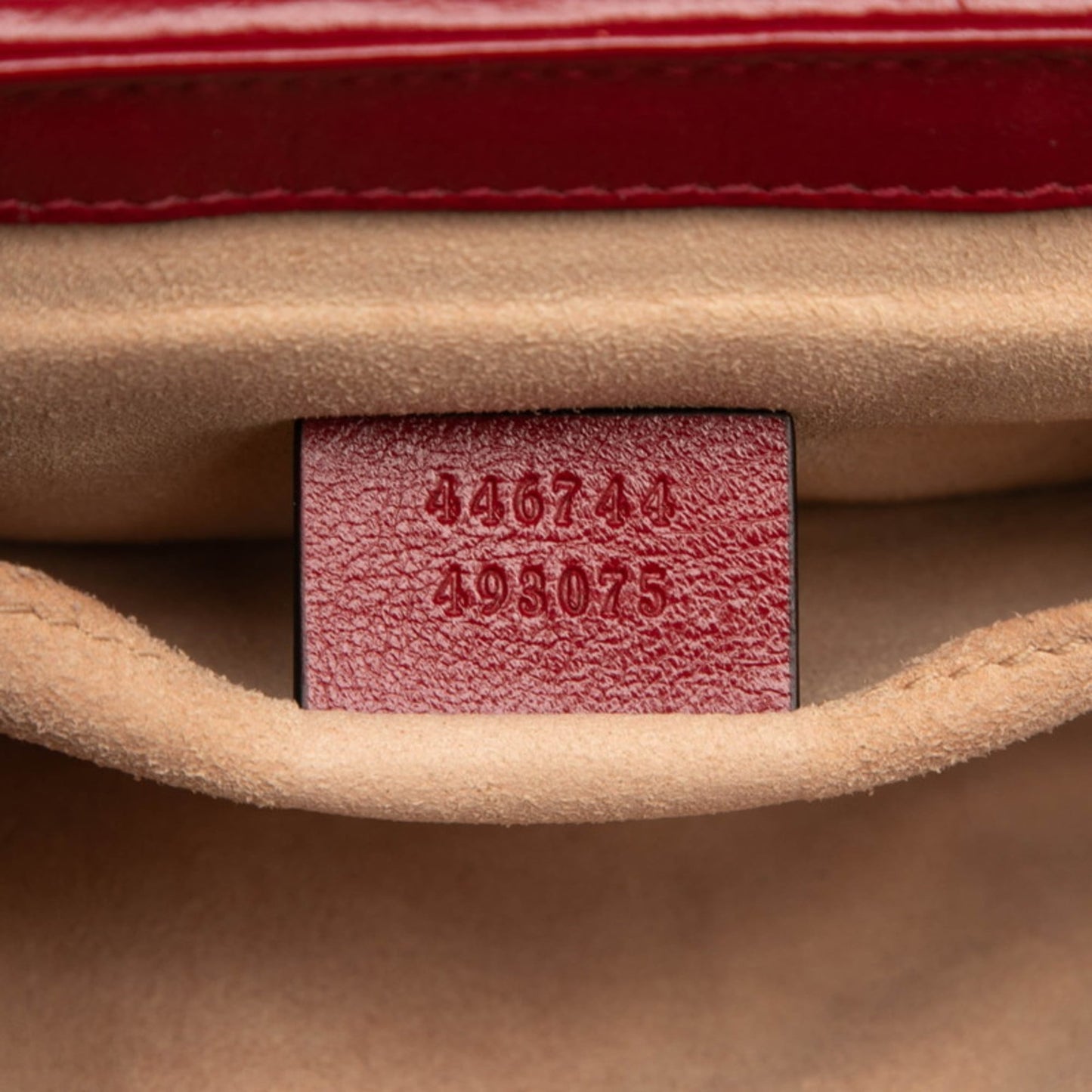 Gucci Beige Red Color Canvas Leather Shoulder Bag ( )