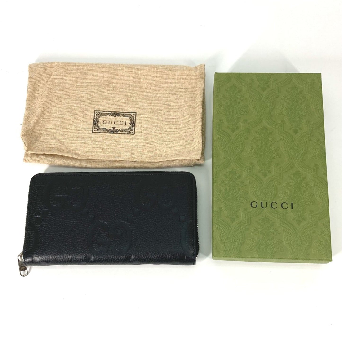 Gucci Black Leather Long Wallet (Bi-Fold) ( )