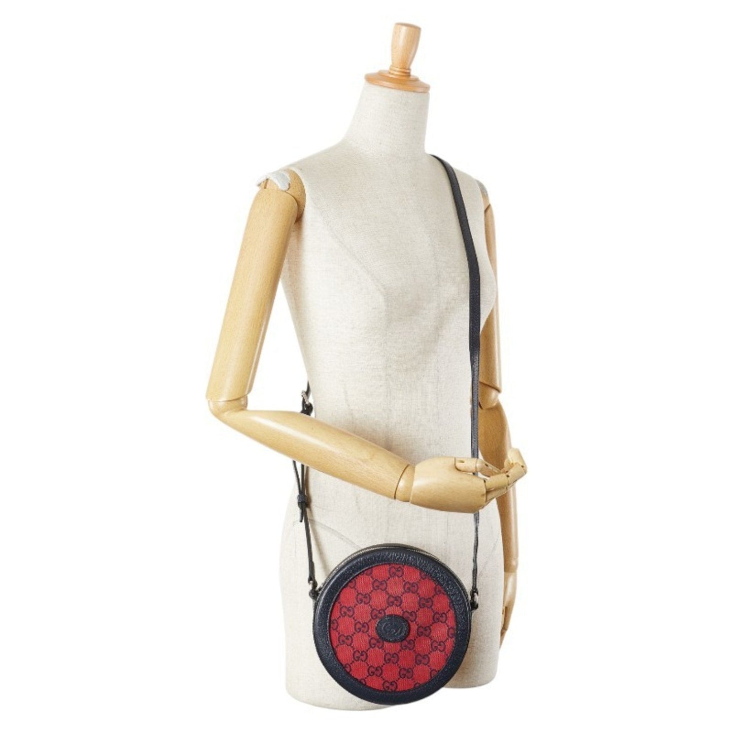 Gucci Gg Canvas Black Red Color Gg Canvas Shoulder Bag ( )