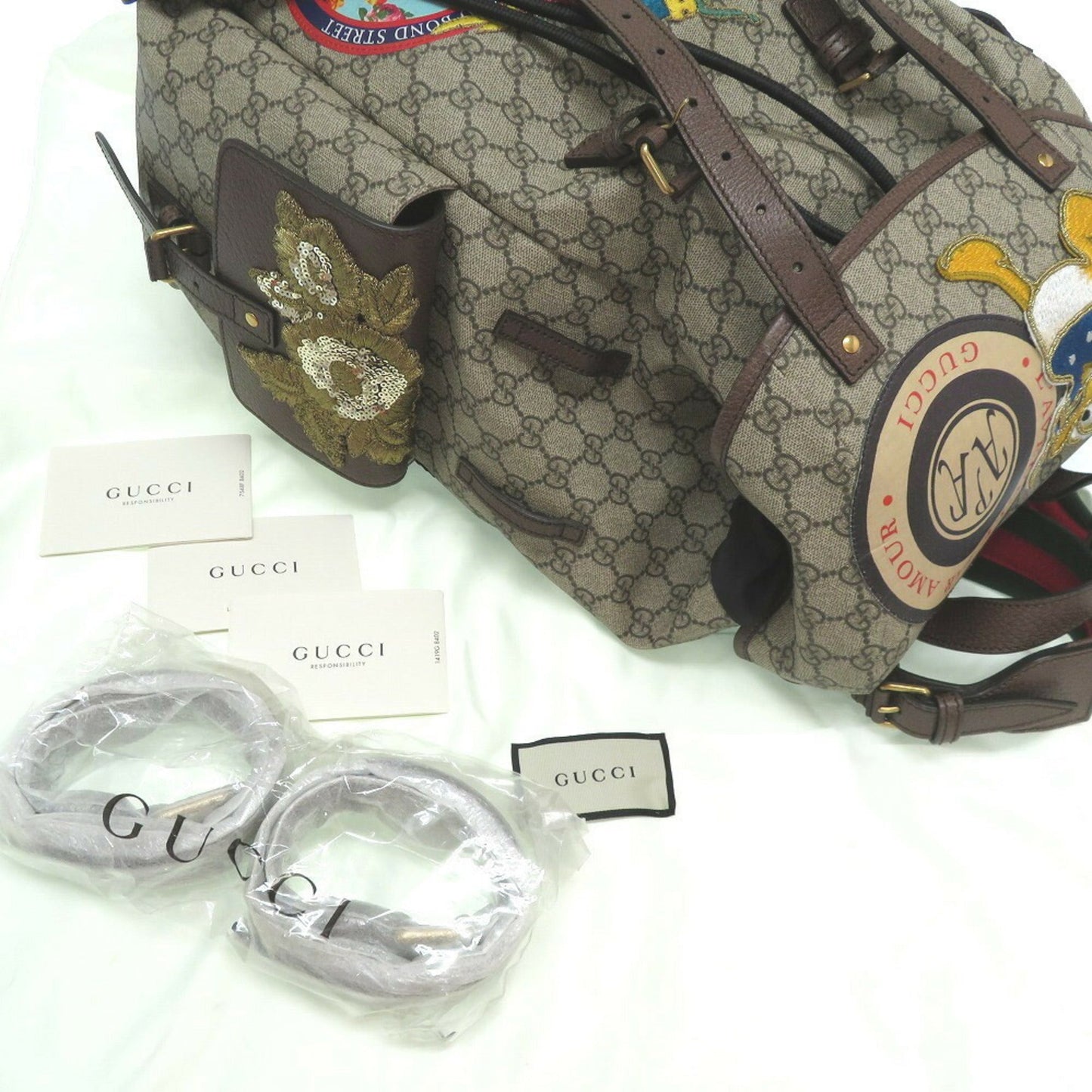 Gucci Disney Collaboration Neo GG Supreme 460029 Rucksack Daypack Donald Duck Bag