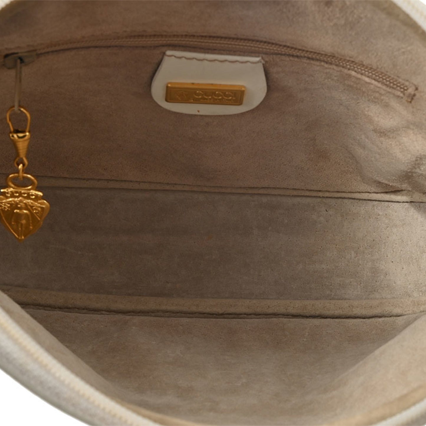 Gucci White Leather Pochette Shoulder Bag ( )