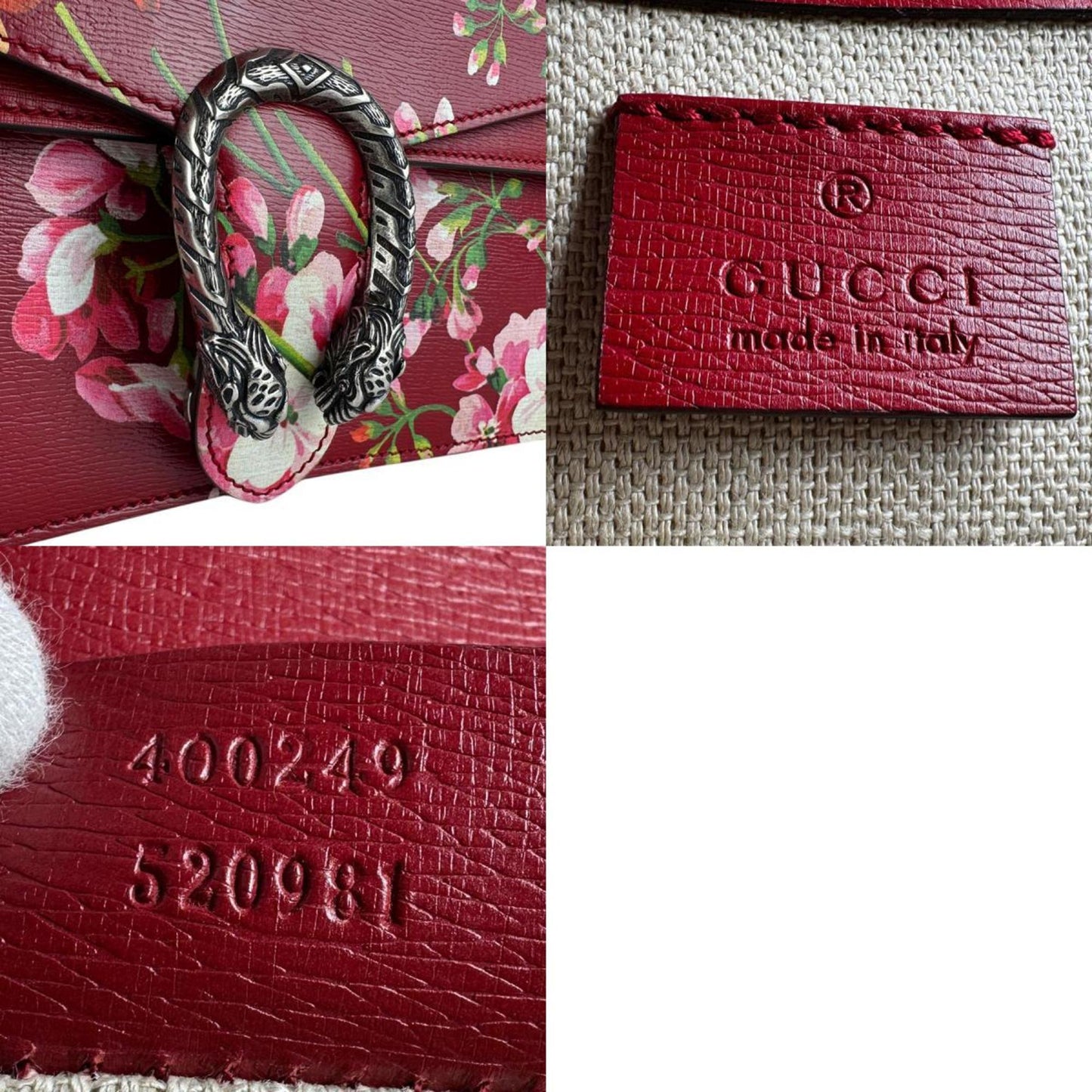 Gucci Red Color Leather Shoulder Bag ( )