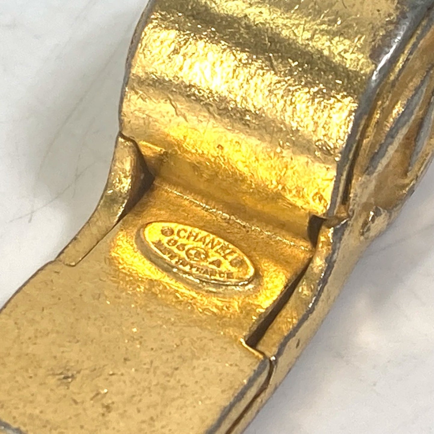 Chanel 96A CC Mark Bag Charm Key Holder Gold