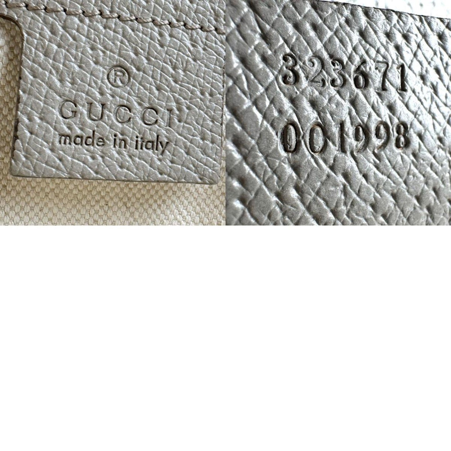 Gucci Brown Gray Gg Canvas Leather Handbag ( )