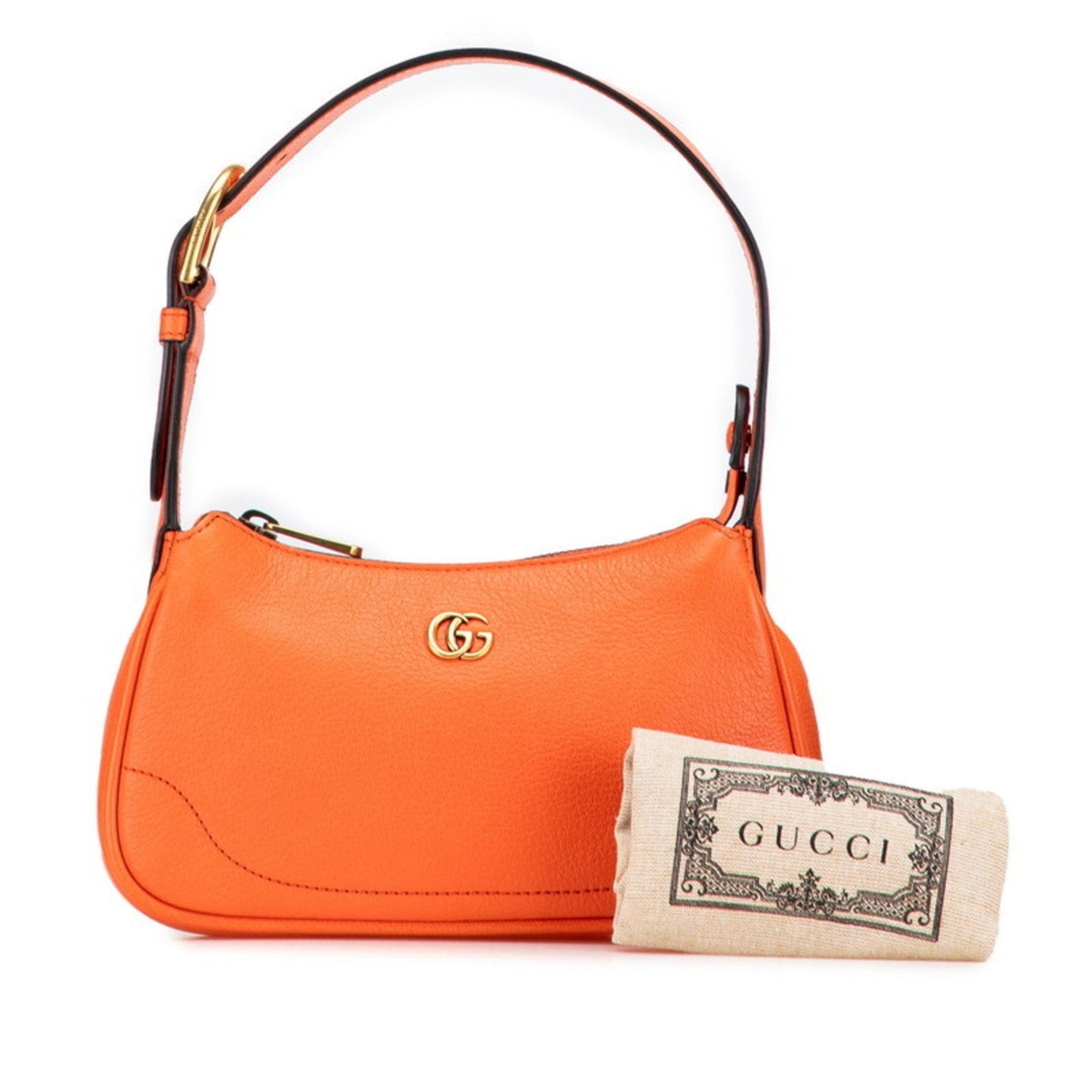 Gucci Gg Marmont Orange Leather Handbag Shoulder Bag ( )