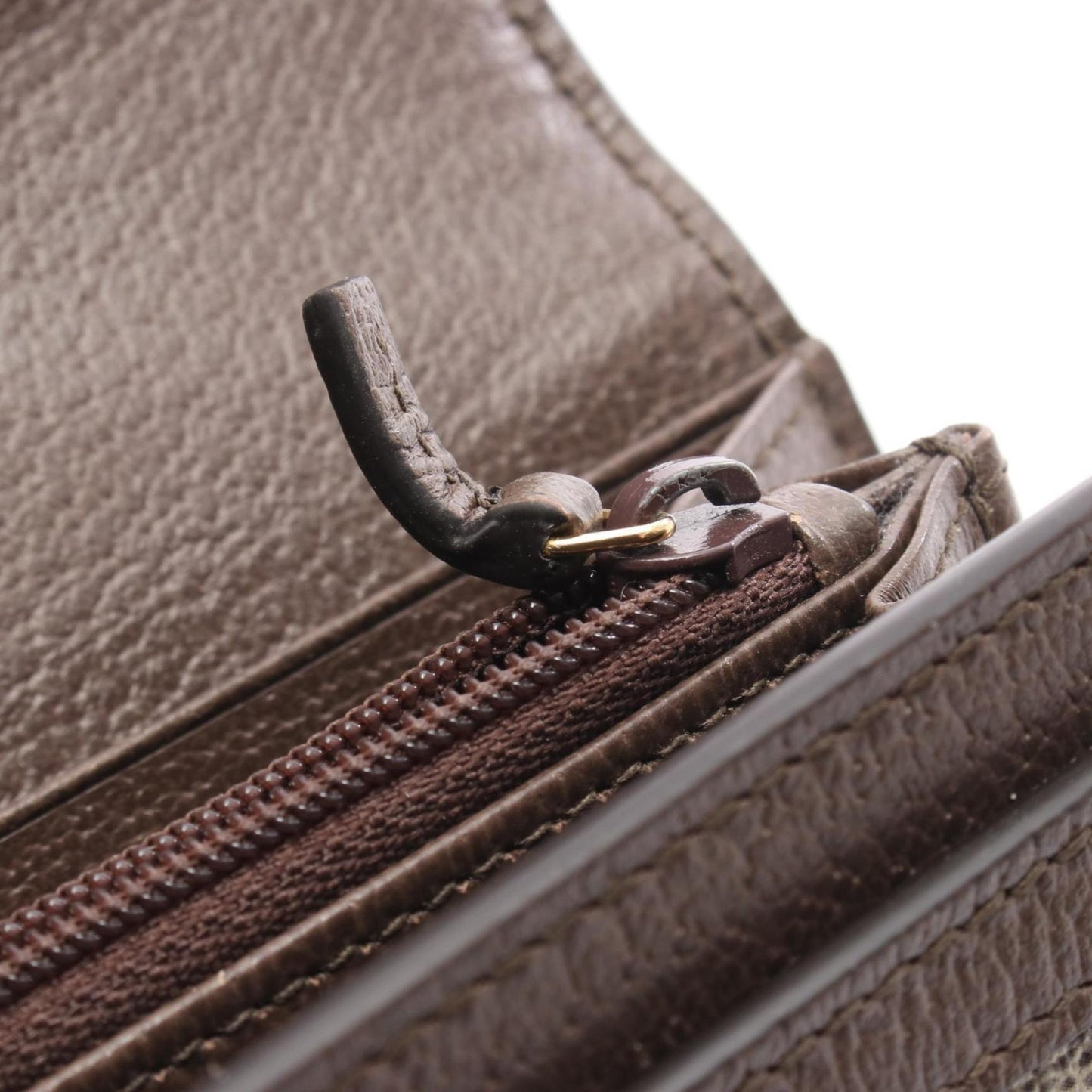 Gucci Beige Brown Multi-Color Gg Supreme Leather Long Wallet (Bi-Fold) ( )