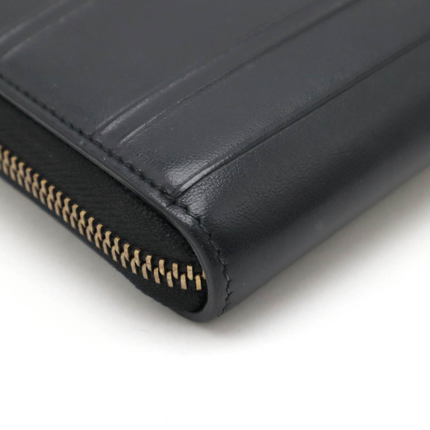 Christian Dior Black Leather Long Wallet (Bi-Fold) ()