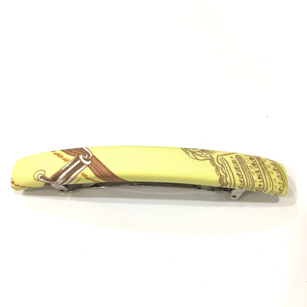 HERMES Valletta silk yellow hair accessory Overall handle Women d