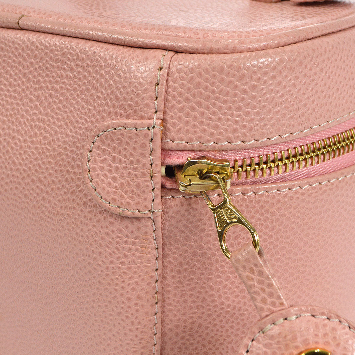 Chanel 2003-2004 Pink Caviar Timeless Vanity Handbag