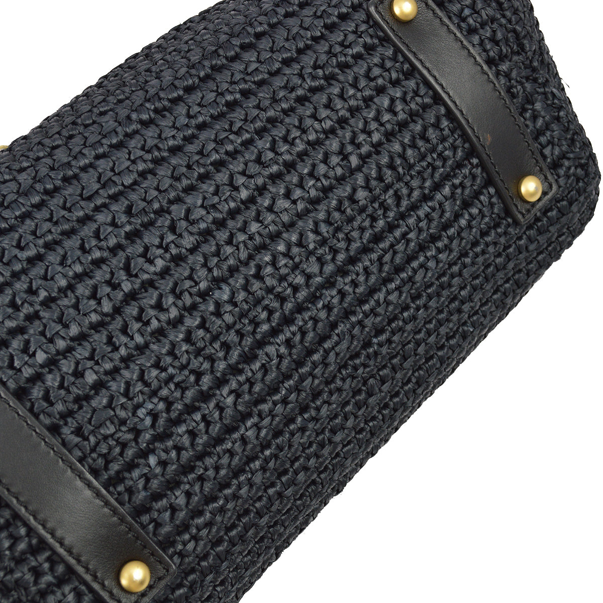 Chanel 2005-2006 Black Straw Chain Tote 30