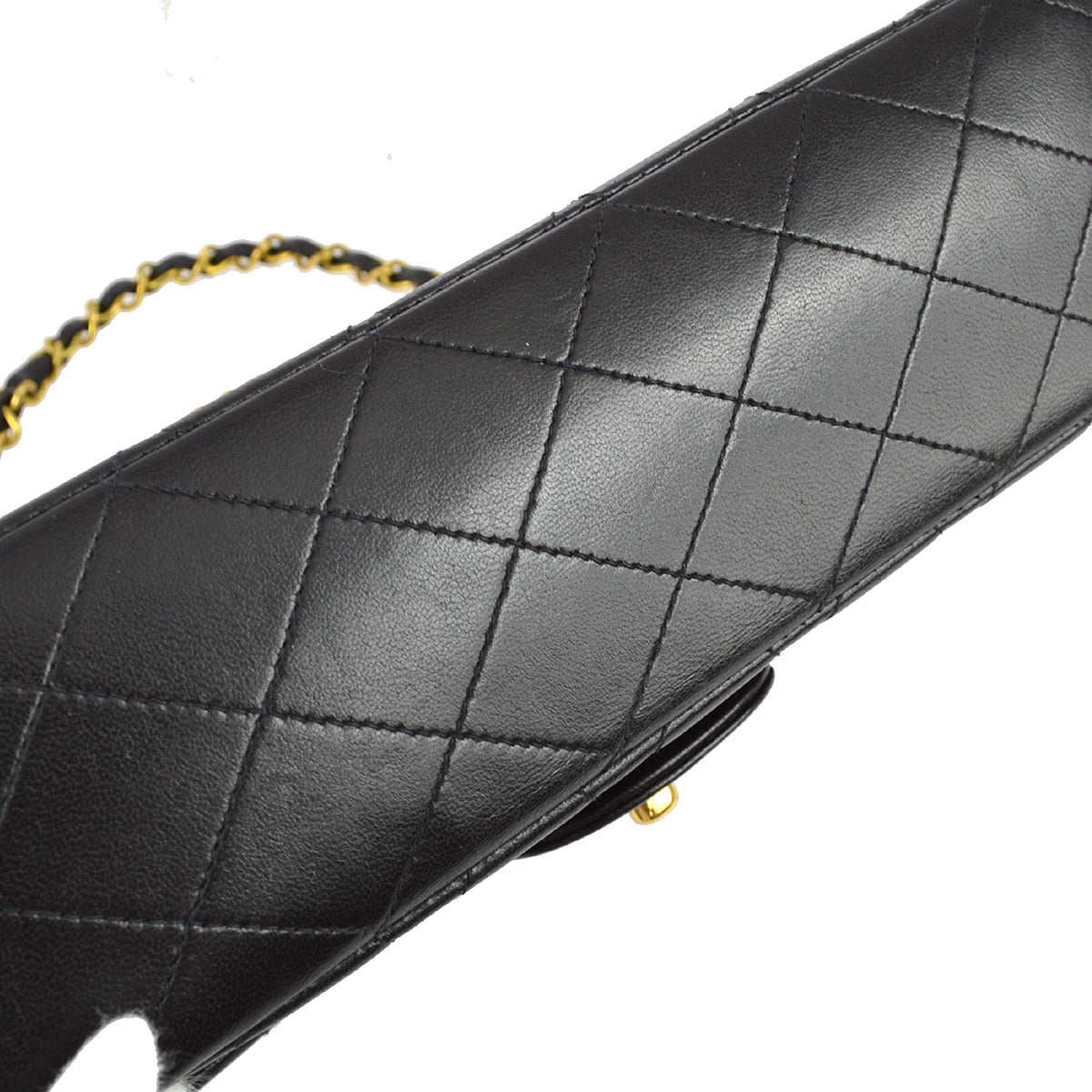 Chanel 1994-1996 Black Lambskin Medium Classic Double Flap Bag