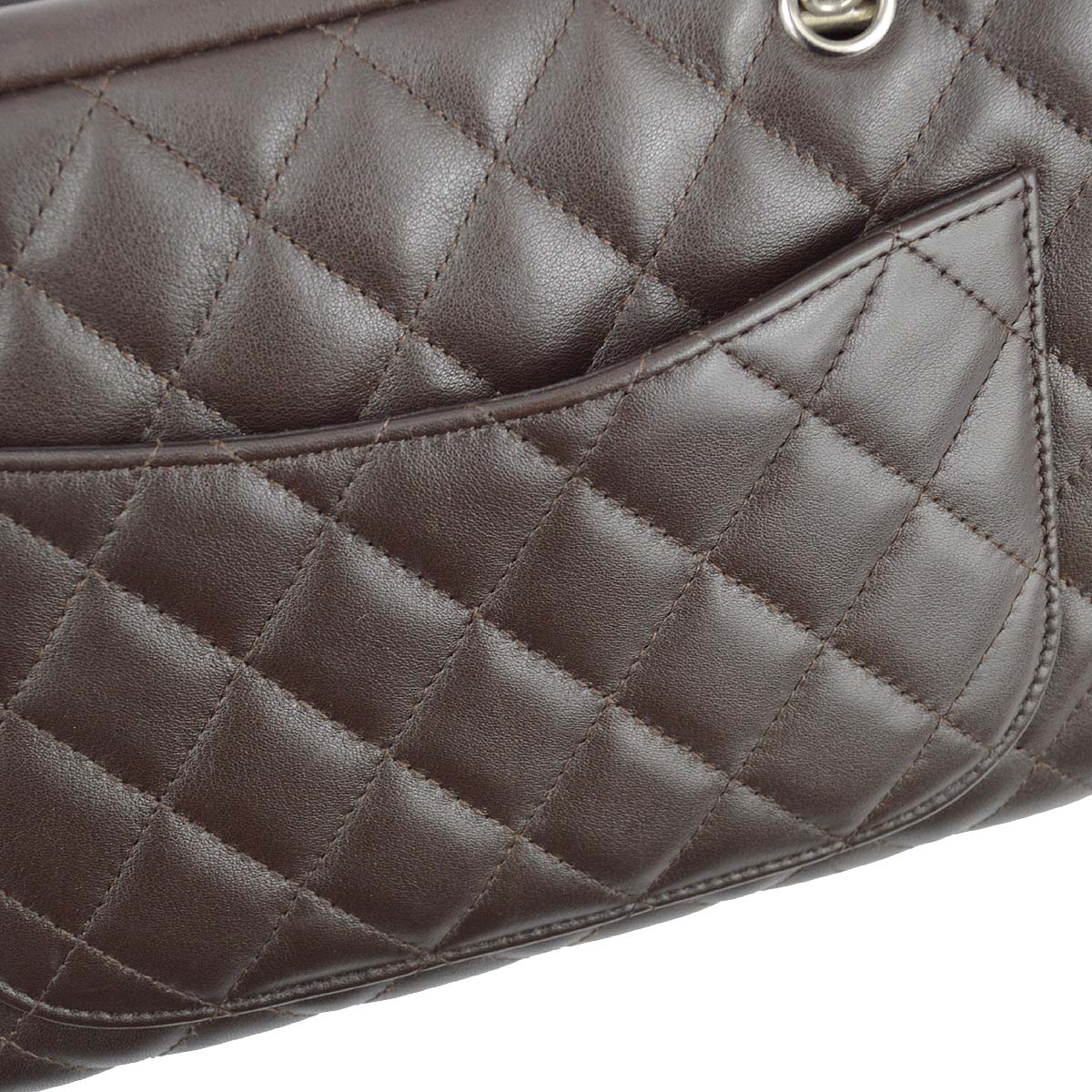 Chanel 2005-2006 Brown Calfskin Cambon Ligne Bowling Bag