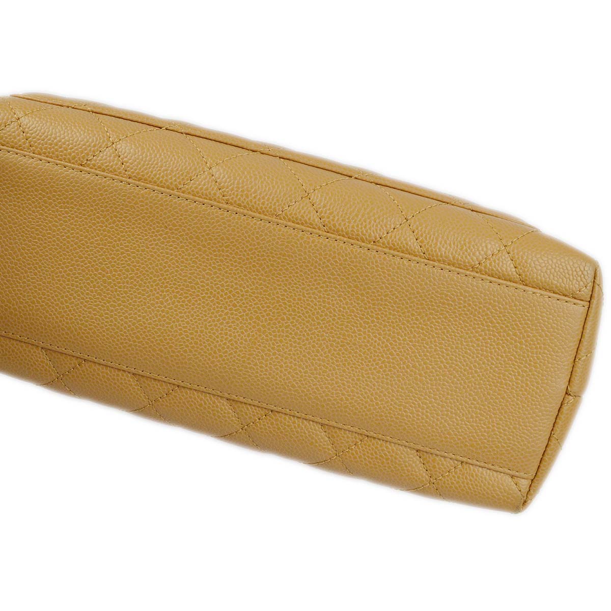 Chanel 2003-2004 Beige Caviar Kelly Handbag