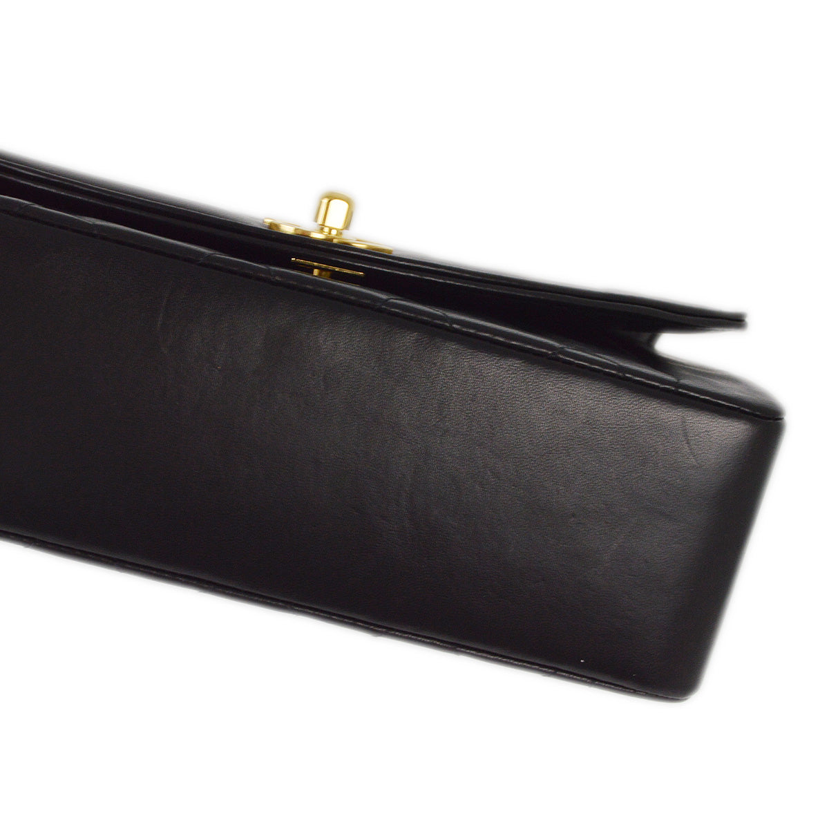 Chanel 1991-1994 Black Lambskin Small Diana Shoulder Bag