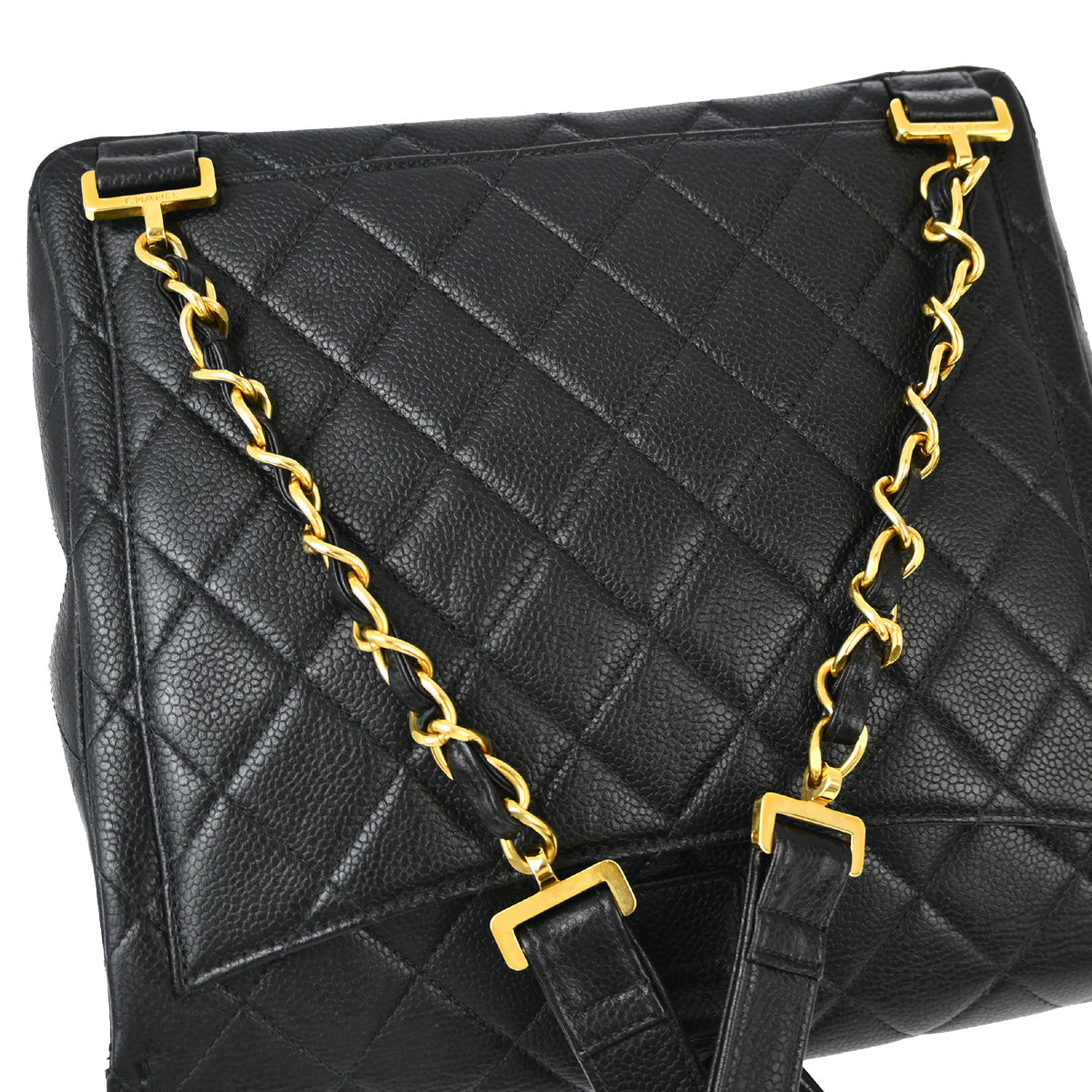 Chanel 1996-1997 Black Caviar Backpack