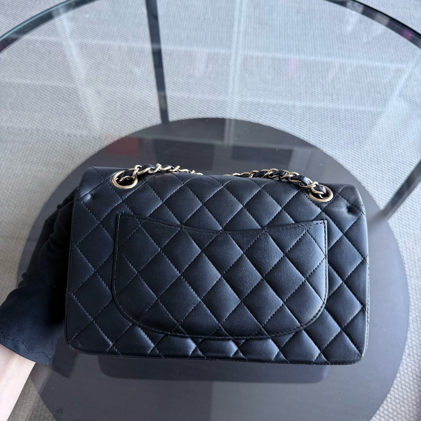 Chanel Classic Flap Small - 23CM Quilted Lambskin Black 24K Gold Hardware Series 12