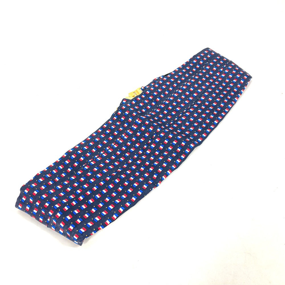 HERMES belt silk blue Accessories Cummer band Women 40 d