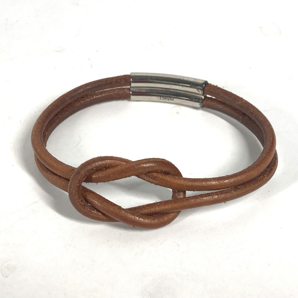 HERMES bracelet leather Brown Herculed unisex(Unisex) d