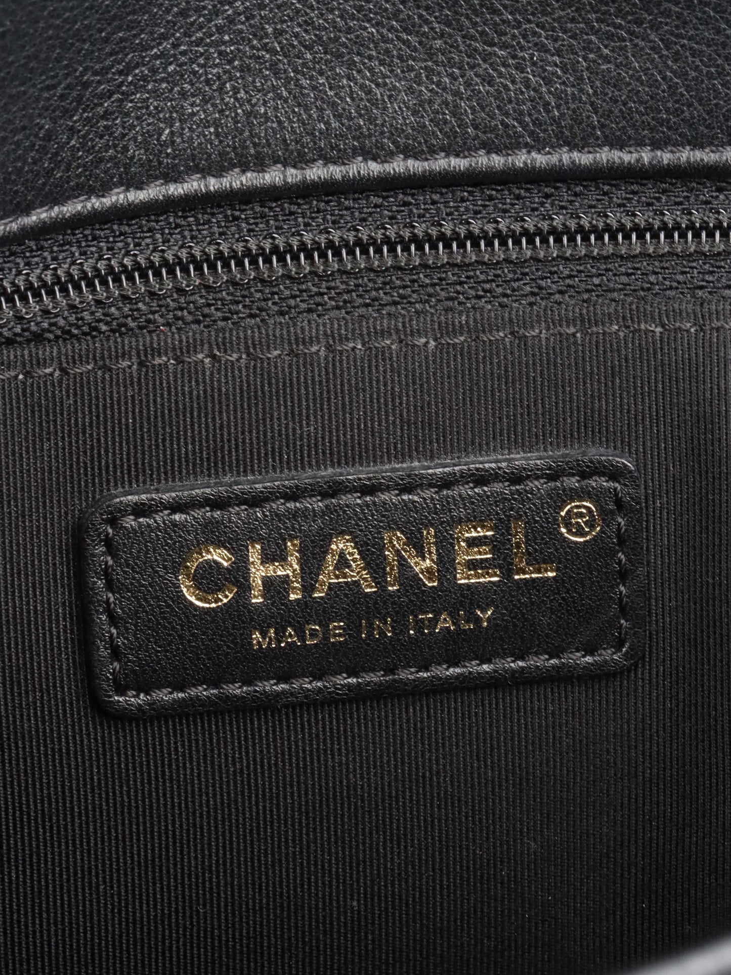 Chanel Black Chevron Chic Top Handle Flap Bag LGHW.