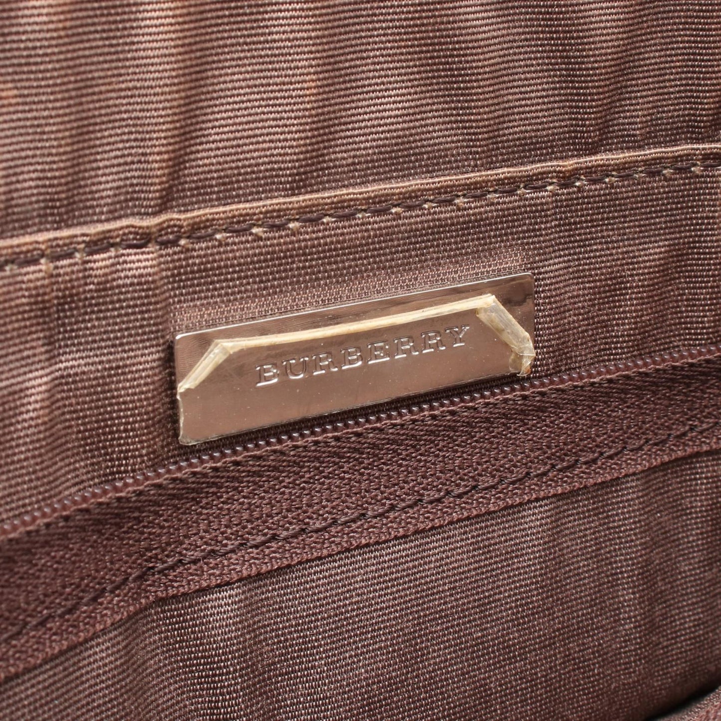 Burberry Nova Check Canvas Leather Handbag