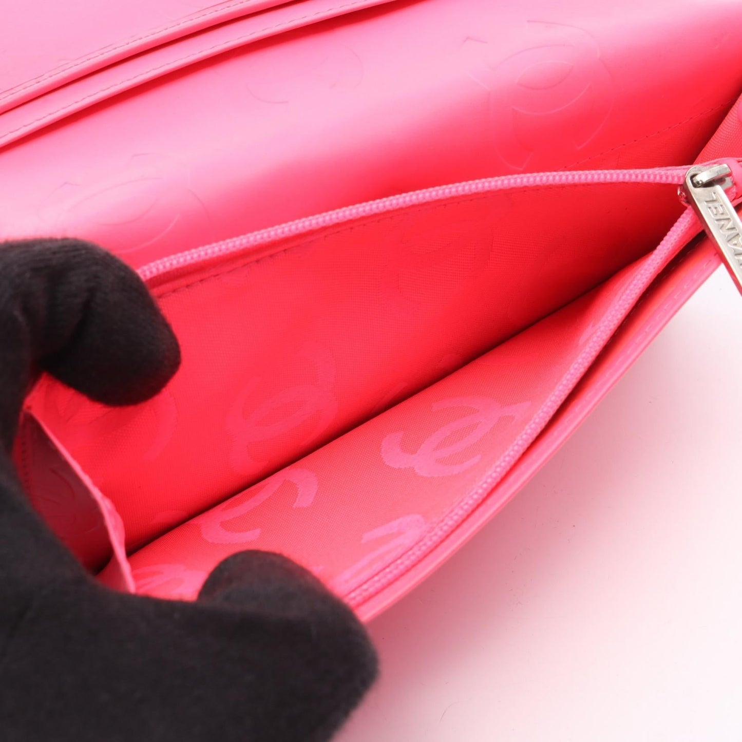Chanel Cambon Line Leather Long Wallet