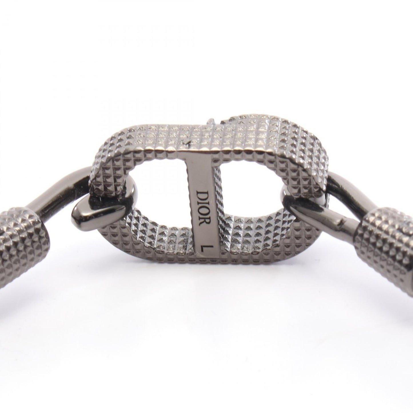 Dior CD Icon Leather Stainless Steel Bracelet
