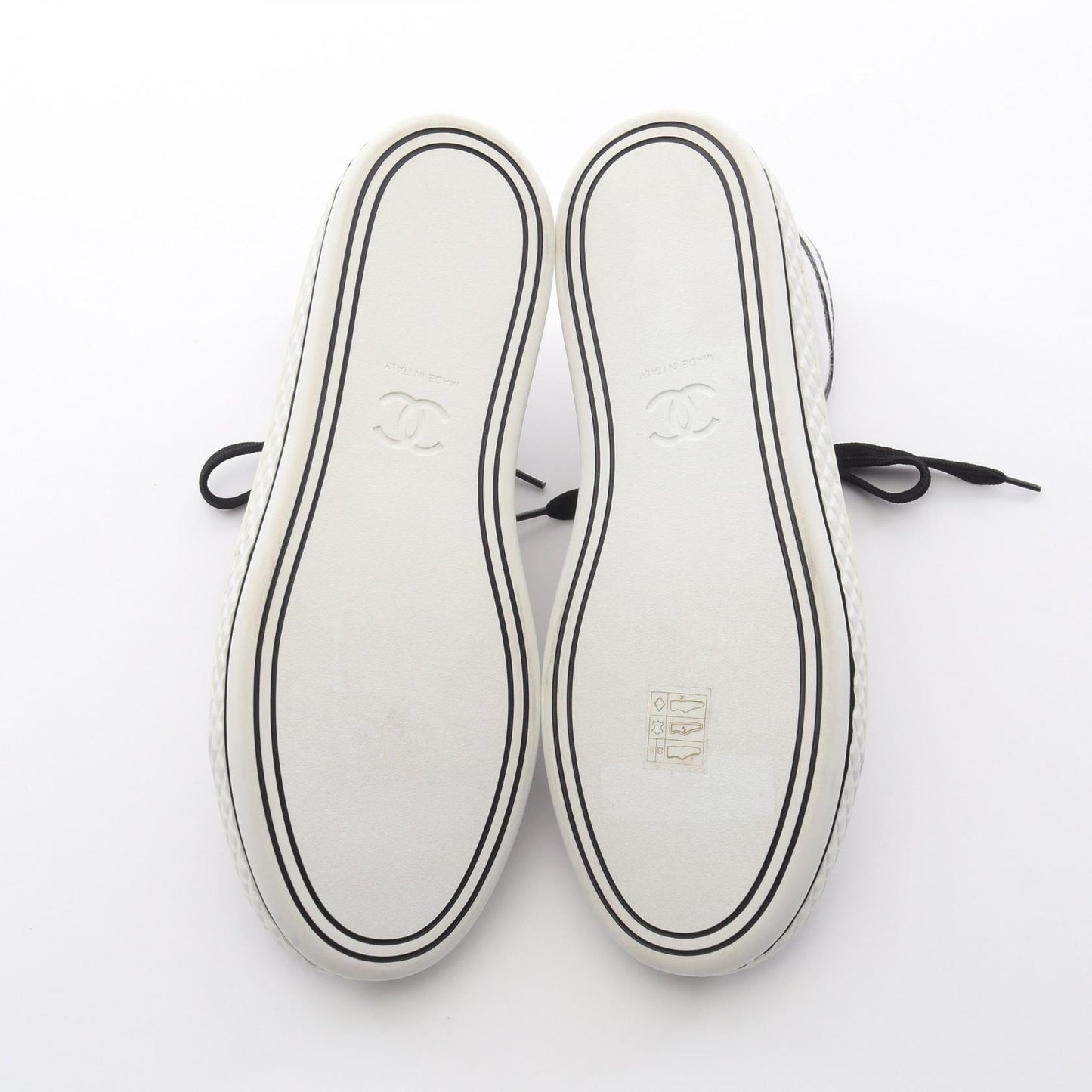 Chanel Coco Mark Canvas Leather Sneakers
