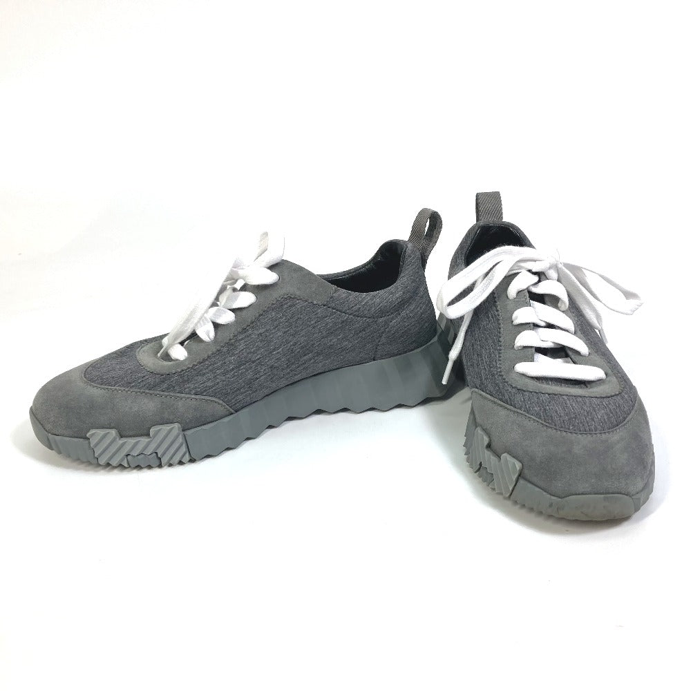 HERMES sneakers Canvas/Suede , Technical Canvas/Suede gray shoes bouncing Women 35 1/2 d