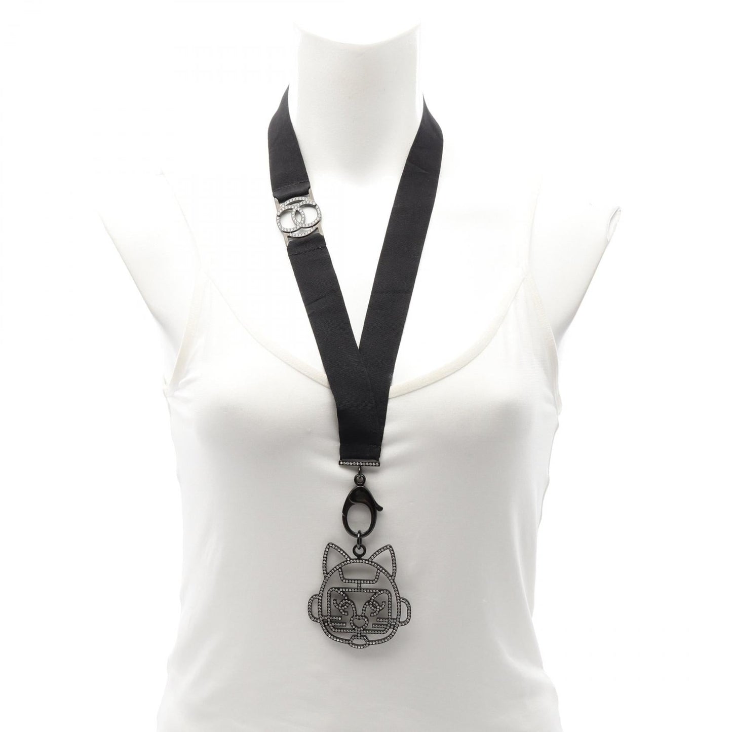 Chanel Coco Mark Cat Robot Necklace