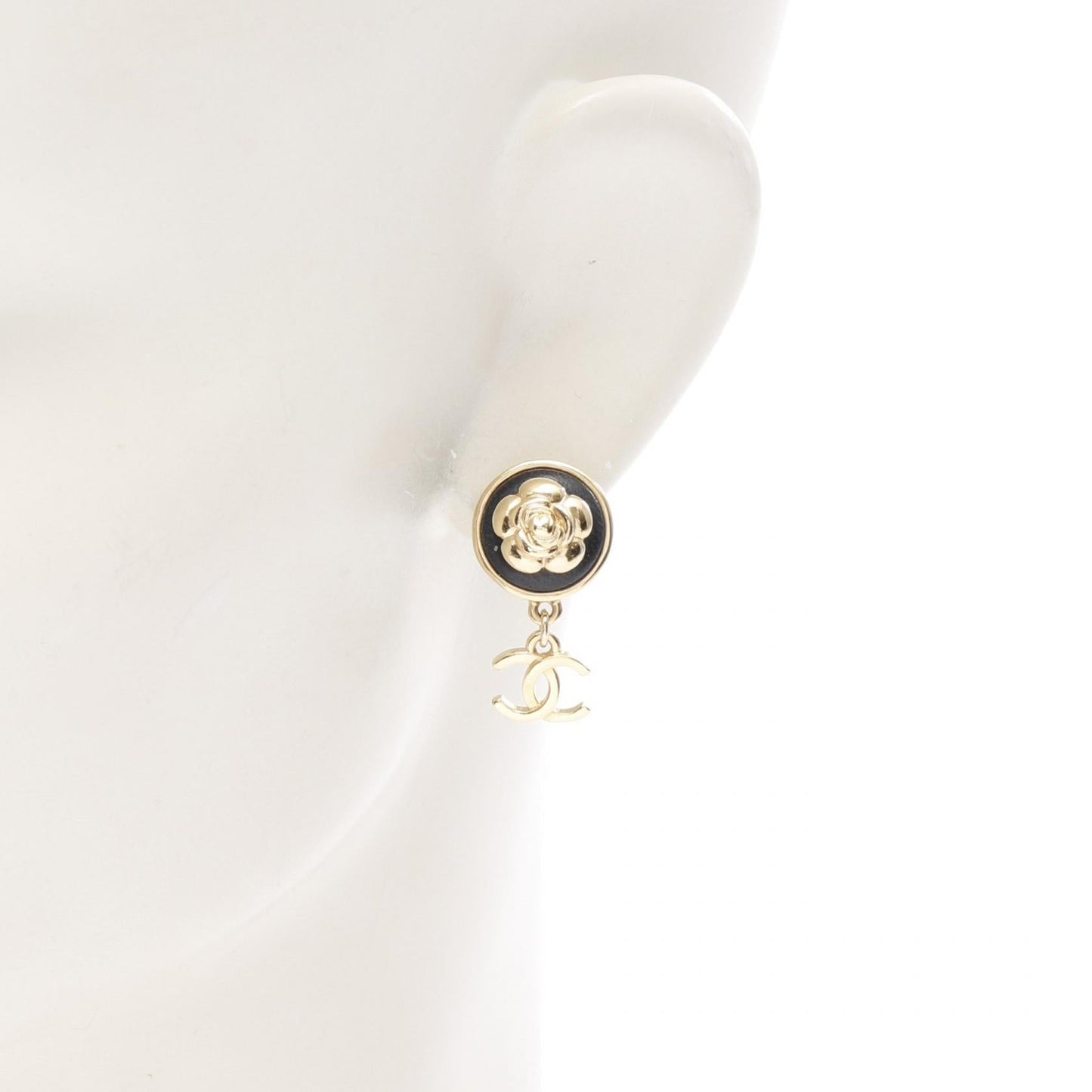 Chanel Coco Mark Camellia Earrings