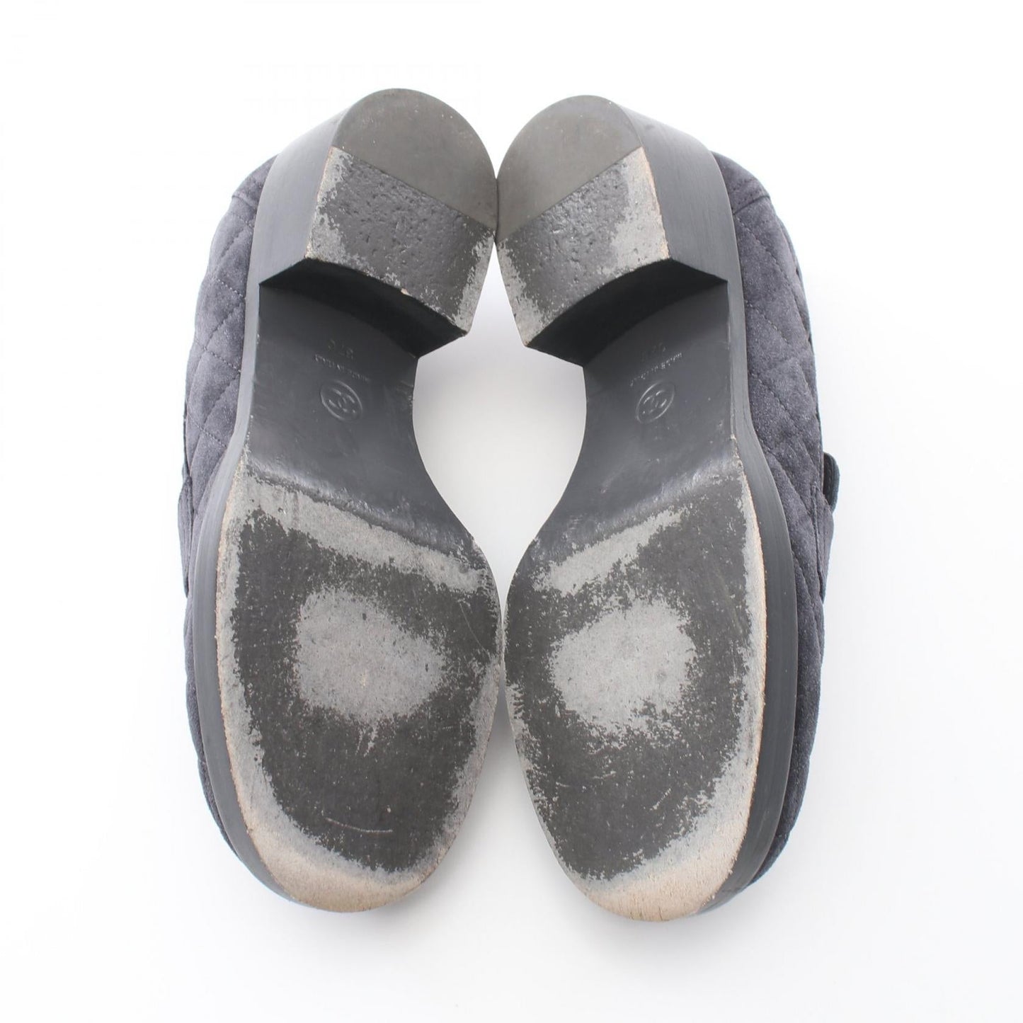 Chanel Matelasse Coco Mark Heart Turnlock Suede Loafers