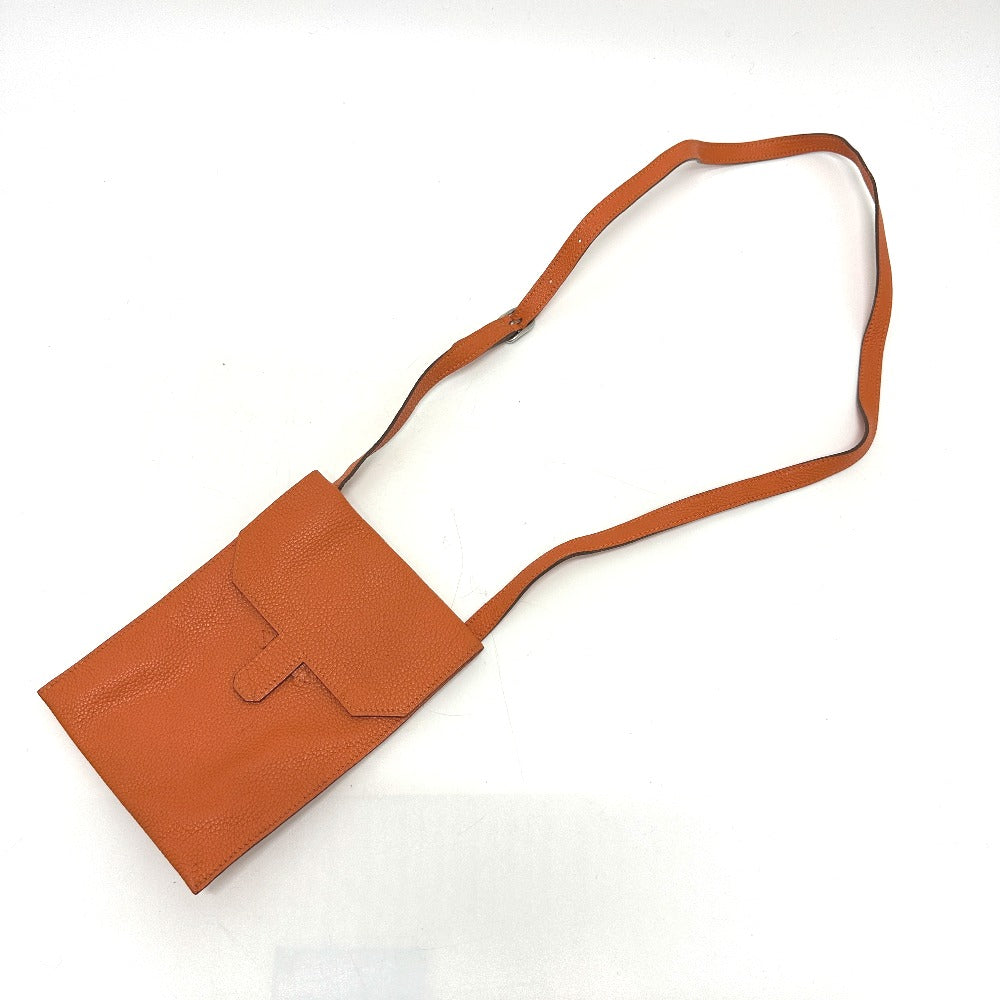 HERMES Shoulder Bag Togo Orange Crossbody bag Amery Women d