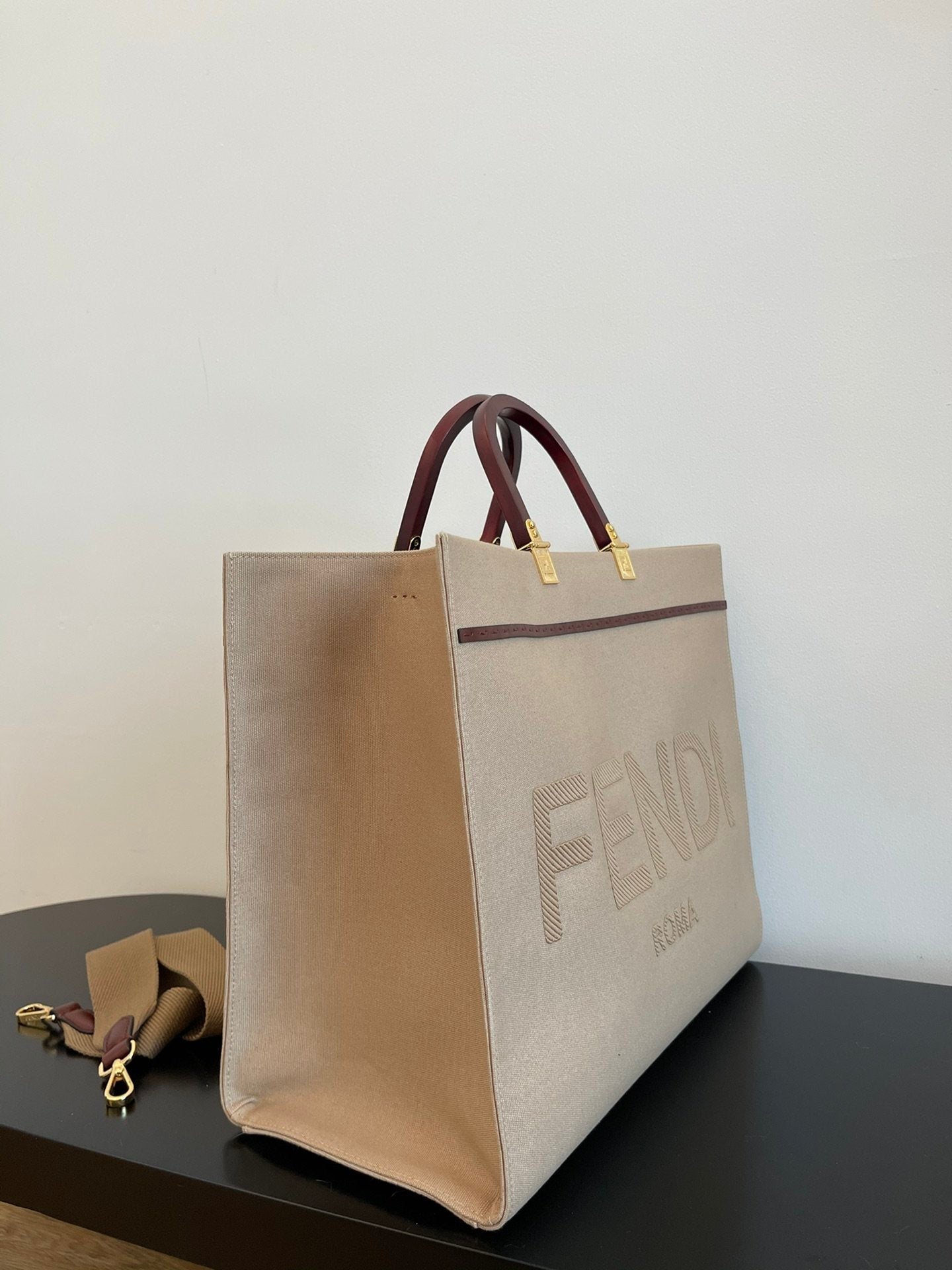 Top QualityTop Quality Sunshine Large Tote Bag Beige For Women, Women’s Handbags, Shoulder Bags 15.7in/40cm FF 8BH372