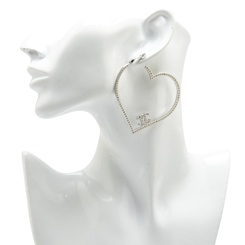Chanel Coco Mark Heart Motif Earrings