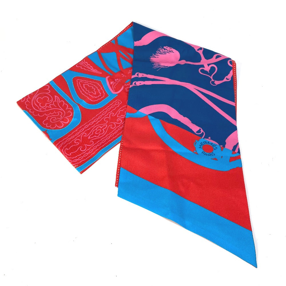 HERMES scarf silk pink Polka dot Maxi Twilly Twilly Women d