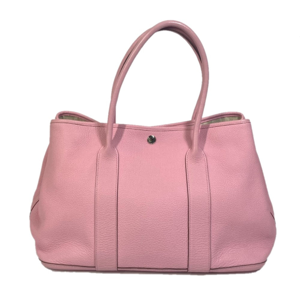 HERMES Tote Bag leather pink Garden party PM Tote Bag Women d