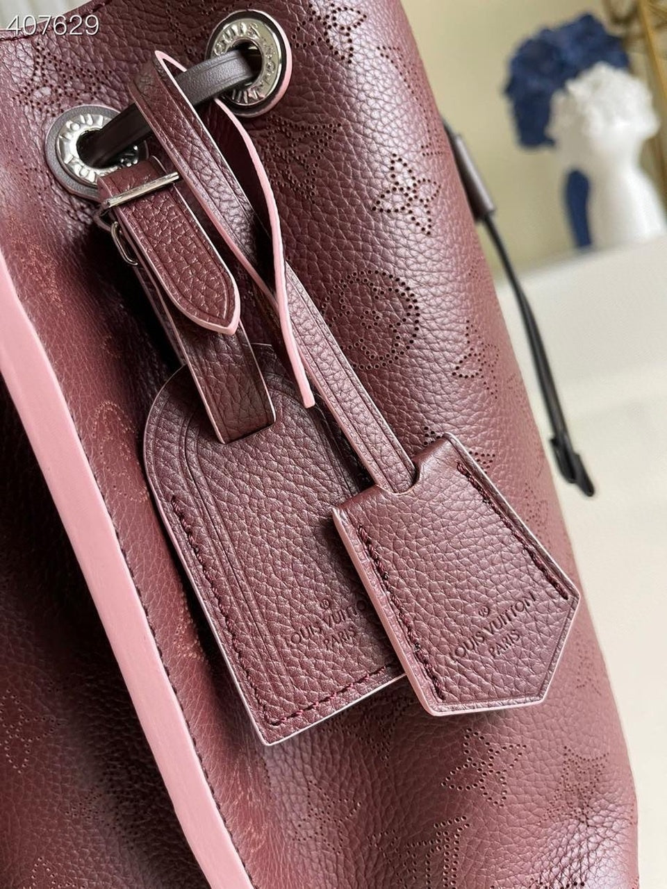 Top Quality Muria Bucket Bag For Women, Womens Handbags, Shoulder And Crossbody Bags Burgundy 9.8in/25cm Top Quality