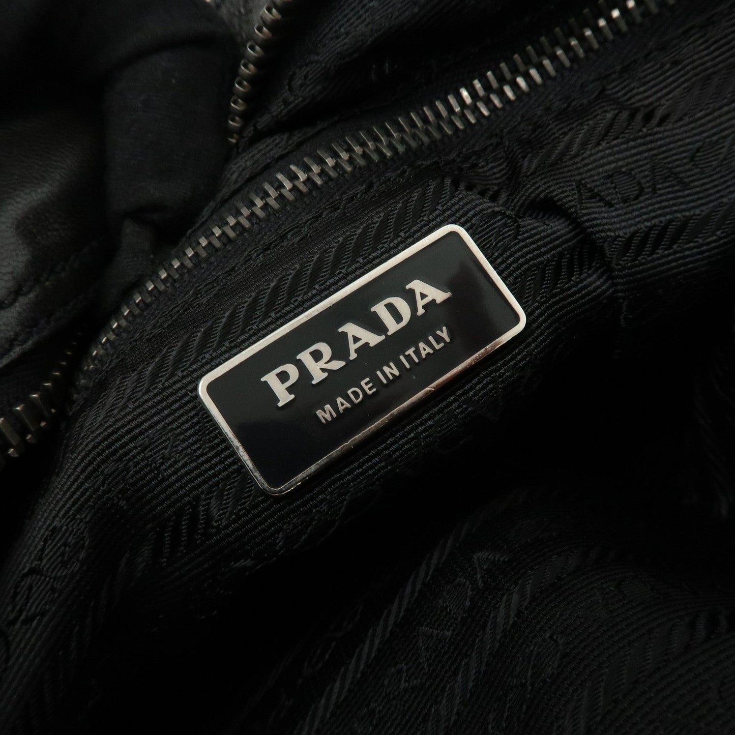 PRADA Leather Tote Bag Black d