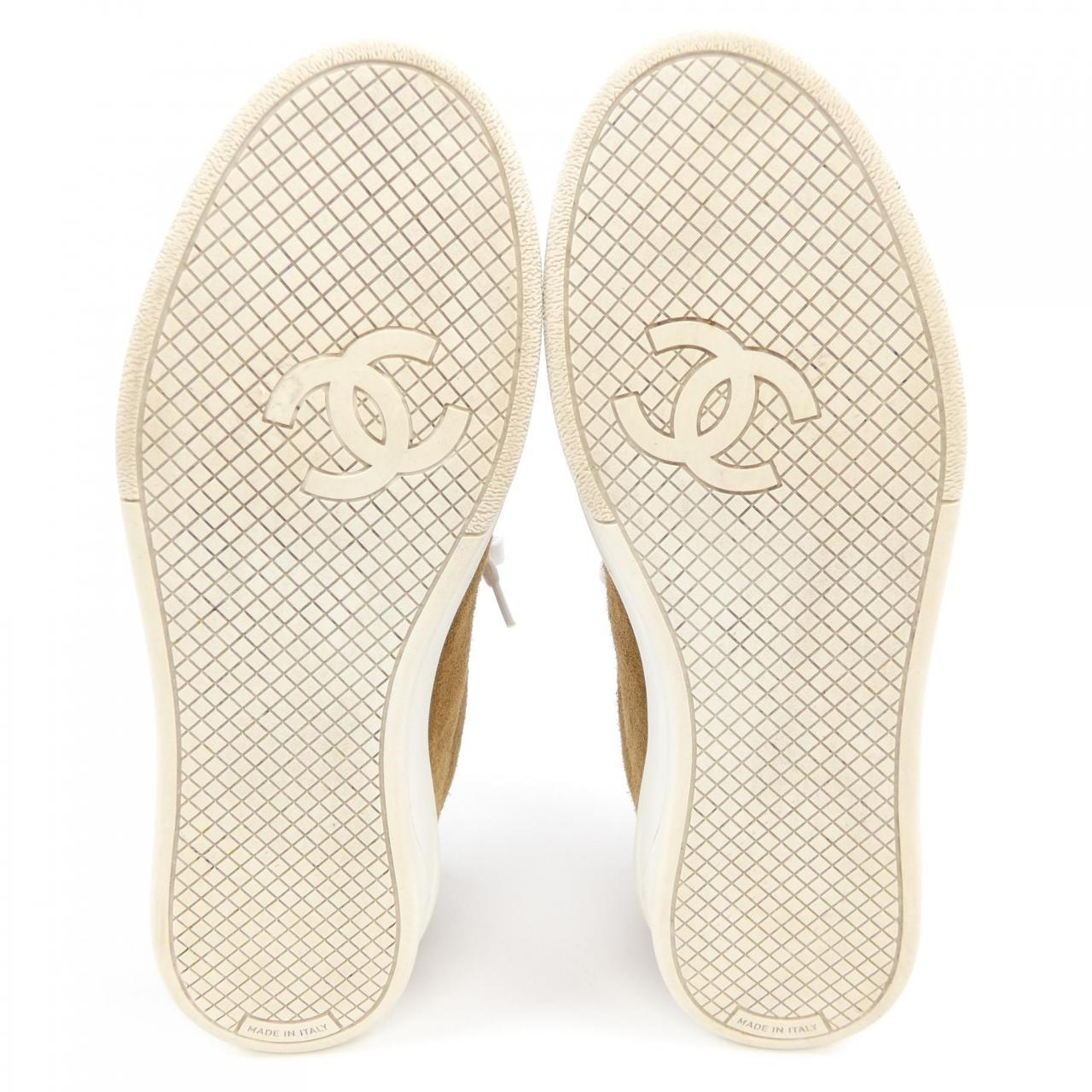 Chanel P38041Y55296 Suede Calfskin & Velvet Sneakers