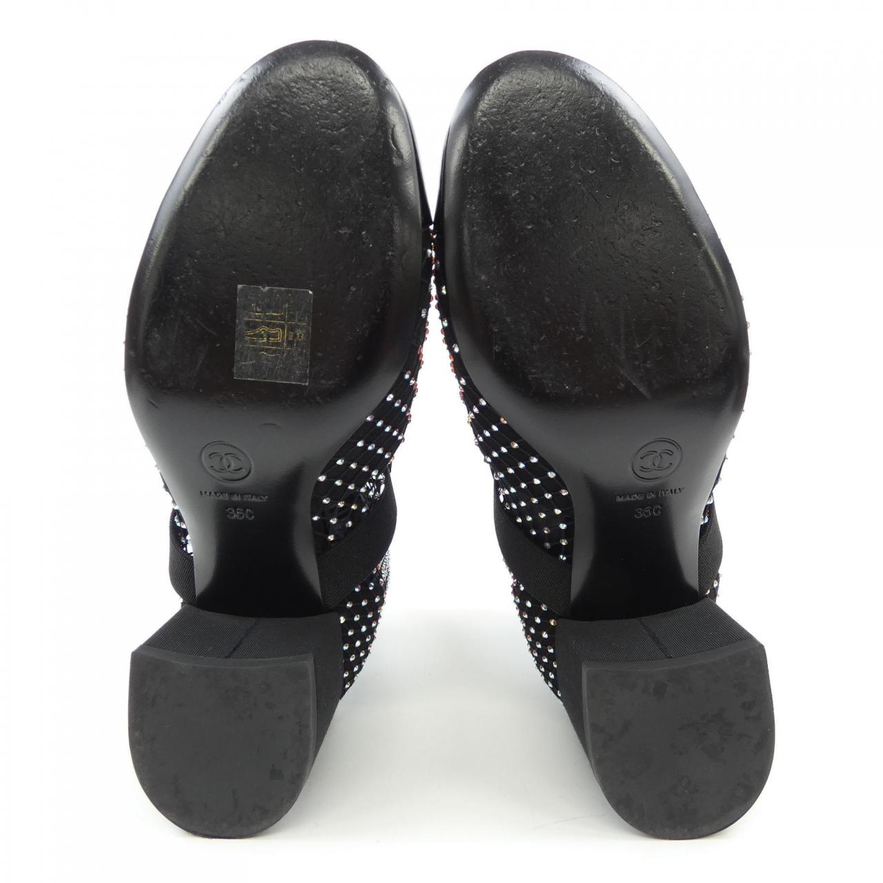 Chanel G40097Y56614 Mesh & Strass/Suede Kidskin & Patent Boots