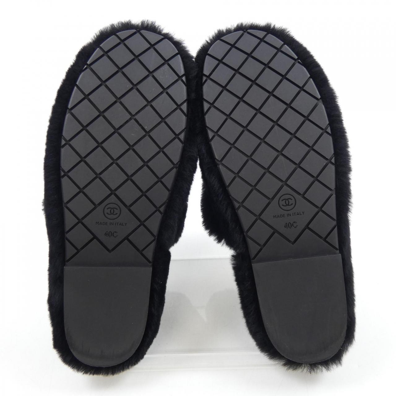 Chanel G45984B17892 Shearling Lambskin Sandals