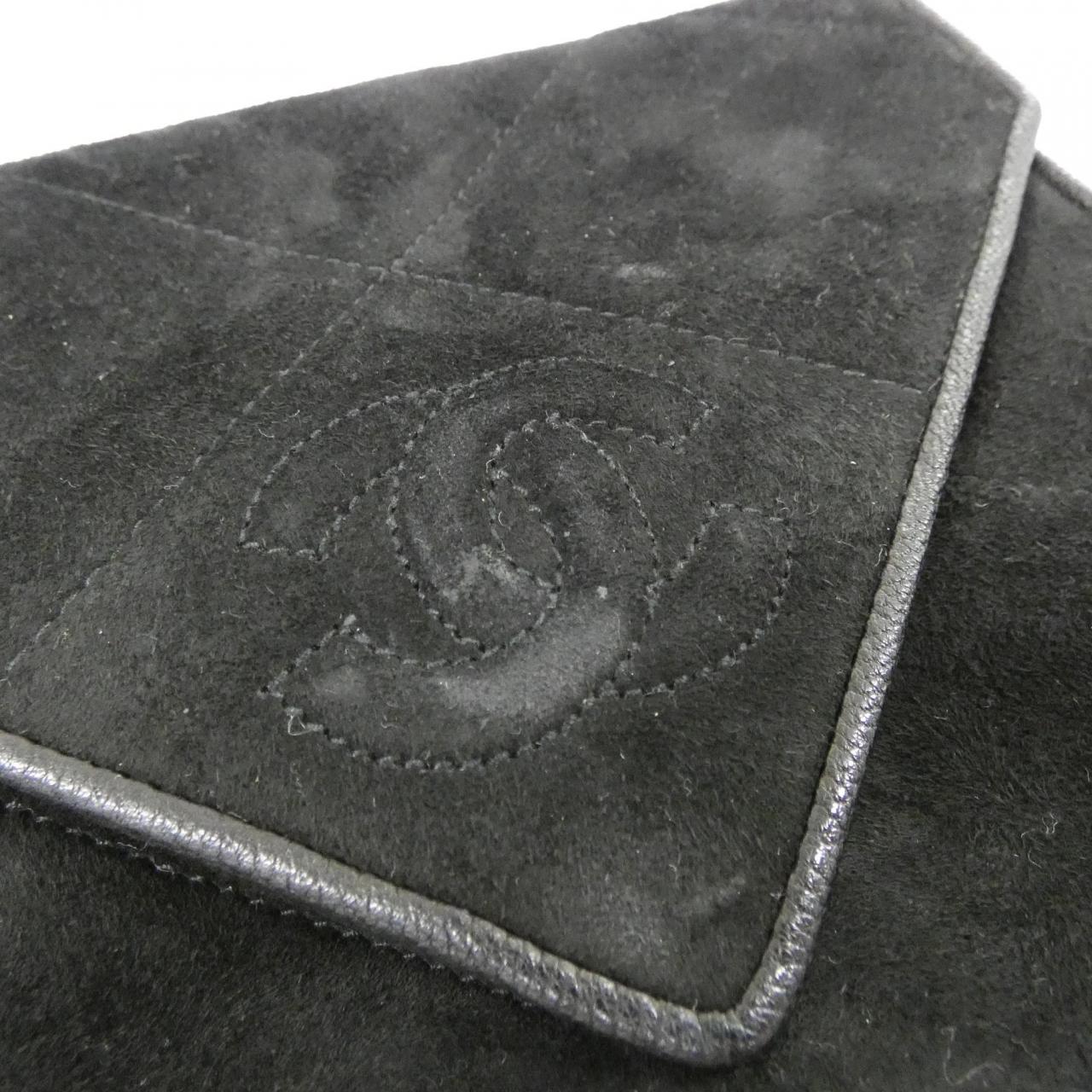 Chanel Suede Metallic Lambskin Shoulder Bag