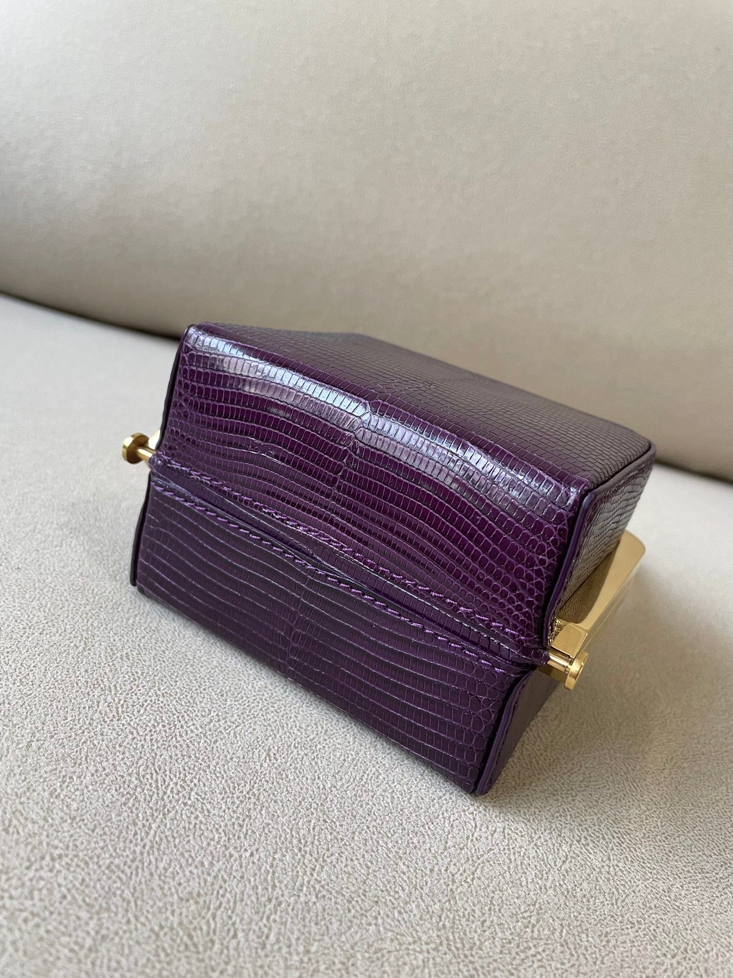 Top Quality Triomphe MinauTop Qualityere In Lizard Violet For Women 4in/10cm